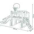 Hracie centrum s basketbalovým košom Fun Center Life Smoby 150 cm šmykľavka a futbalová brána s lezeckou stenou s UV filtrom od 24 mes - model 2025