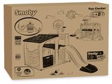 Hracie centrum s basketbalovým košom Fun Center Life Smoby 150 cm šmykľavka a futbalová brána s lezeckou stenou s UV filtrom od 24 mes - model 2025
