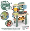 Kuchynka pre záhradníkov Mud Kitchen Life Smoby hra s trávou kvetinami a pieskom 15 doplnkov s náradím a nádržou na vodu od 3 rokov - model 2025