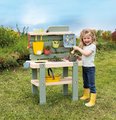 Kuchynka pre záhradníkov Mud Kitchen Life Smoby hra s trávou kvetinami a pieskom 15 doplnkov s náradím a nádržou na vodu od 3 rokov - model 2025