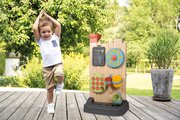 Hracia stena hry s loptou a vodou Activity Wall Life Smoby obojstranná so športovými aktivitami nastaviteľná s 29 doplnkami s UV filtrom od 24 mes - m