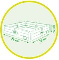 Pieskovisko a zeleninová záhradka k všetkým domčekom Square Garden Sandpit Smoby s podložkou na 75 kg piesku/60 l zeminy 76*76 cm od 24 mes