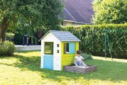 Pieskovisko a zeleninová záhradka k všetkým domčekom Square Garden Sandpit Smoby s podložkou na 75 kg piesku/60 l zeminy 76*76 cm od 24 mes