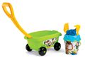 Detský vozík na ťahanie Toy Story Smoby s vedro setom do piesku (vedro výška 17 cm) od 18 mesiacov zelený