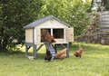 Kurín pre 5 sliepok Cluck Cluck Cottage Beige Smoby 4 dvere so schodmi a kŕmidlom a hniezdo s falošným vajíčkom 128 cm výška