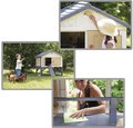 Kurín pre 5 sliepok Cluck Cluck Cottage Beige Smoby 4 dvere so schodmi a kŕmidlom a hniezdo s falošným vajíčkom 128 cm výška