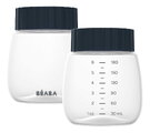 Fľaše na materské mlieko Collection and Storage Bottles for Double and Single Breast Pumps Beaba vhodná do mrazničky 2 kusy 2x180 ml BE911740