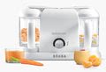 Aparat de gătit pe aburi şi mixer Beaba Babycook® Duo Plus White Silver dublu de la 0 luni