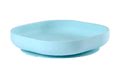Tanier pre bábätká Silicone Suction Plate Beaba z mäkkého silikónu modrý od 0 mesiacov