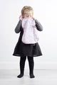Podbradník pre deti Beaba Evolutive Kvetinky od 0 mesiacov z bavlny s elastickým golierom ružový