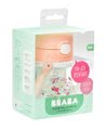 Fľaša Bidon z tvrdého plastu Straw Cup Beaba 240 ml so slamkou na pitie ružová od 8 mes