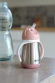 Fľaša Bidon s dvojitými stenami Stainless Steel Straw Cup Beaba Old Pink 250ml ružová z nehrdzavejúcej ocele od 8 mes