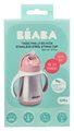 Fľaša Bidon s dvojitými stenami Stainless Steel Straw Cup Beaba Old Pink 250ml ružová z nehrdzavejúcej ocele od 8 mes