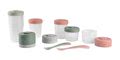 Set 12 dóz na jedlo Beaba Expert Meal & Food Storage Pack Eucalyptus 12 clip a 2 silikónové lyžičky ružové