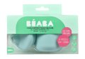 Hrnček pre bábätká Silicone Learning Cup Blue Beaba s vrchnákom na učenie sa piť od 8 mes modrý