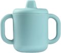 Hrnček pre bábätká Silicone Learning Cup Blue Beaba s vrchnákom na učenie sa piť od 8 mes modrý