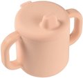Hrnček pre bábätká Silicone Learning Cup Pink Beaba s vrchnákom na učenie sa piť od 8 mes ružový