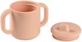 Hrnček pre bábätká Silicone Learning Cup Pink Beaba s vrchnákom na učenie sa piť od 8 mes ružový