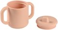 Hrnček pre bábätká Silicone Learning Cup Pink Beaba s vrchnákom na učenie sa piť od 8 mes ružový