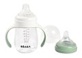 Fľaša Bidon na učenie pitia 2in1 Training Bottle Beaba Sage Green 210 ml zelená od 4 mes