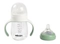 Fľaša Bidon na učenie pitia 2in1 Training Bottle Beaba Sage Green 210 ml zelená od 4 mes