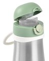 Fľaša Bidon s dvojitými stenami Stainless Steel Bottle Beaba Sage Green 350 ml z nehrdzavejúcej ocele zelená od 18 mes