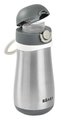 Fľaša Bidon s dvojitými stenami Stainless Steel Bottle Beaba Mineral Grey 350 ml z nehrdzavejúcej ocele sivá od 18 mes