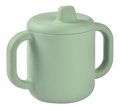 Hrnček pre bábätká Silicone Learning Cup Beaba Sage Green s vrchnákom na učenie sa piť zelený od 8 mes