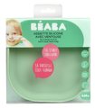 Tanier pre bábätká Silicone Suction Plate Beaba Sage Green zo silikónu zelený od 4 mes