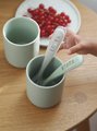 Ergonomické lyžičky 1st Age Silicone Spoons Beaba Grey & Sage zo silikónu na samostatné jedenie 2 kusy od 4 mes