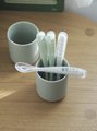 Ergonomické lyžičky 1st Age Silicone Spoons Beaba Grey & Sage zo silikónu na samostatné jedenie 4 kusy od 4 mes