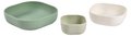 Jedálenská súprava Silicone Nesting Bowl Set Beaba Sage Green Cotton Misty Green zo silikónu 3-dielna zeleno-sivo-biela od 4 mes