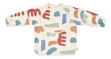 Podbradník 2v1 Bib with Removable Sleeves Playful Beaba s odnímateľnými rukávmi vodeodolný so vzorom od 4 mes BE913576
