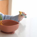 Ergonomické tréningové lyžičky Silicone Pre-Spoons Sage Green Velvet Grey Beaba zo silikónu na samostatné jedenie 2 kusy od 4 mes BE913578