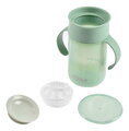 Hrnček pre bábätká 360° Learning Cup Sage Green Beaba na samostatné pitie 340 ml zelený od 12 mes BE913582