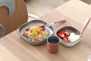 Jedálenská súprava Stainless Steel Meal Set Terracotta Beaba z nehrdzavejúcej ocele 3 dielna oranžová od 4 mes