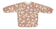 Podbradník 2v1 Bib with Removable Sleeves Savannah Bloom Beaba s odnímateľnými rukávmi vodeodolný hnedý od 4 mes BE913597