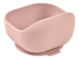 Miska pre bábätká Silicone Suction Bowl Cotton Candy Beaba zo silikónu s prísavkou ružová od 4 mes