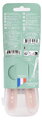 Prvé tréningové lyžičky First Age Silicone Spoons Cotton Candy Sorbet Duo Beaba zo silikónu na samostatné jedenie v praktickom obale 2 kusy ružové od 