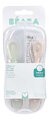 Tréningové lyžičky Second Age Silicone Spoons Clay Misty Green Beaba zo silikónu na samostatné jedenie 2 kusy zeleno-hnedé od 8 mes