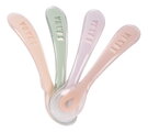 Tréningové lyžičky Second Age Silicone Spoons Cotton Candy Sorbet Mystic Green Lilac Set Beaba zo silikónu na samostatné jedenie 4 kusy od 8 mes
