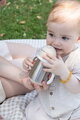 Fľaša s dvojitými stenami Stainless Steel Straw Cup Clay Beaba z nehrdzavejúcej ocele 250 ml hnedá od 8 mes