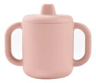 Hrnček pre bábätká Silicone Training Cup Cotton Candy Beaba s vrchnákom na samostatné pitie ružový od 8 mes