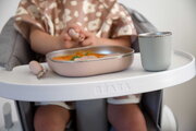 Jedálenská súprava Stainless Steel Meal Set Cotton Candy Beaba z nehrdzavejúcej ocele 3 dielna ružová od 4 mes