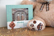 Jedálenská súprava First Meals Gift Set Savannah Bloom Beaba z nehrdzavejúcej ocele 4 dielna v darčekovom balení ružová od 4 mes BE913638