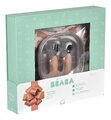 Jedálenská súprava First Meals Gift Set Savannah Bloom Beaba z nehrdzavejúcej ocele 4 dielna v darčekovom balení ružová od 4 mes BE913638