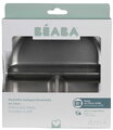 Tanier pre bábätká Stainless Steel Divided Plate Cotton Candy Beaba z nehrdzavejúcej ocele rozdelený ružový od 4 mes BE913640