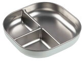 Tanier pre bábätká Stainless Steel Divided Plate Misty Green Beaba z nehrdzavejúcej ocele rozdelený zelený od 4 mes
