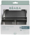 Tanier pre bábätká Stainless Steel Divided Plate Misty Green Beaba z nehrdzavejúcej ocele rozdelený zelený od 4 mes BE913641