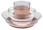 Jedálenská súprava zo skla Duralex Glass Meal Set Cotton Candy Beaba z vysokokvalitného temperovaného materiálu od 4 mes BE913644